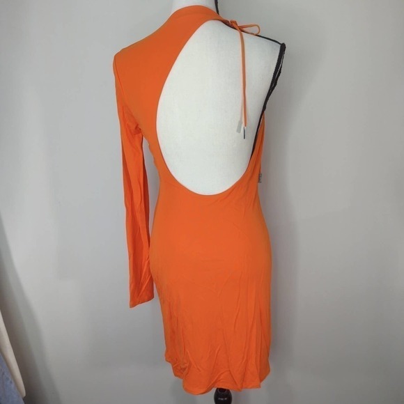 Halston KAYLEIGH JERSEY OPEN BACK MINI‎ DRESS - Picture 8 of 11